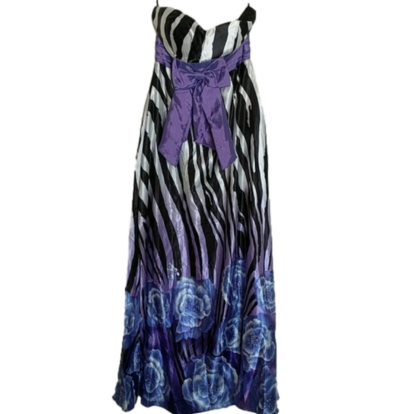 ever-pretty Dresses & Skirts - 🆕️ Ever-Pretty dress zebra/purple floral sz 6 NWT prom dress